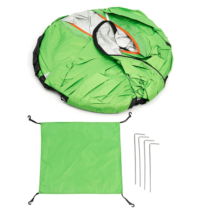 3-4 Person Quick up Camping Tent Single Door Polyester Beach Tent Hiking Sunshade Awning - MRSLM