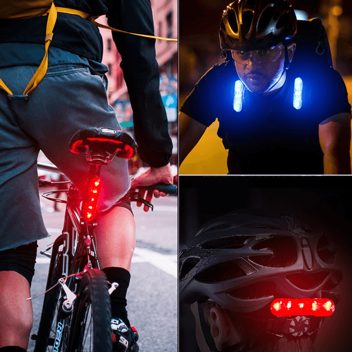 XANES® 4Modes COB 30Lumen USB Rechargeable Bicycle Tail Light Multicolor Bike Warning Light Safe Riding Accessories - MRSLM