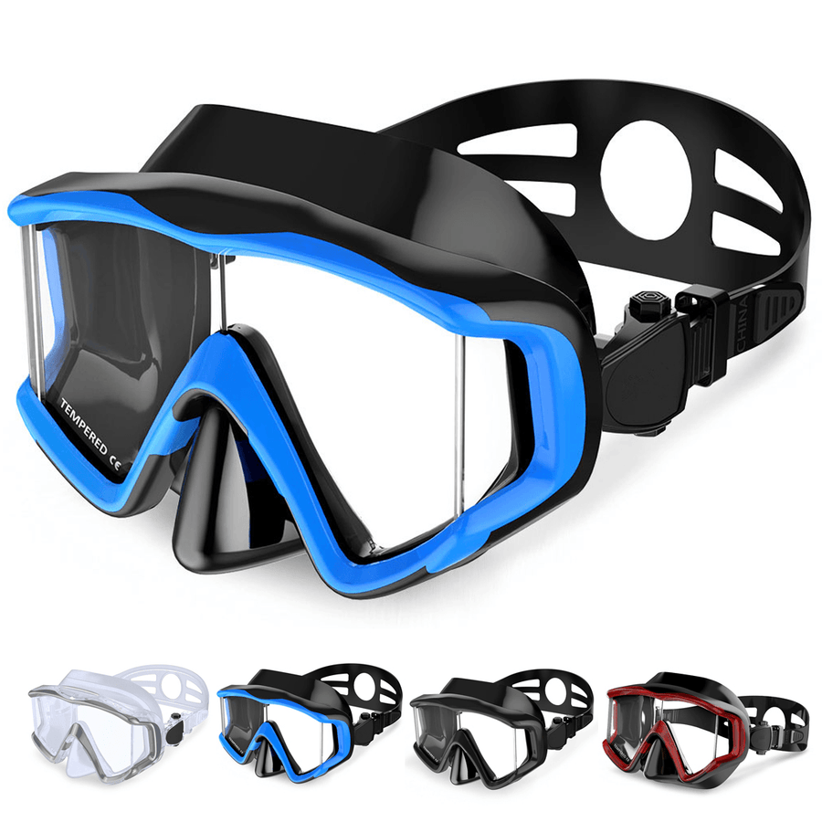 HHAOSPORT M6301 Scuba Diving Mask Glasses anti Fog Tempered Glasses Swimming Snorkeling Goggles for Adult Kids Water Sport - MRSLM