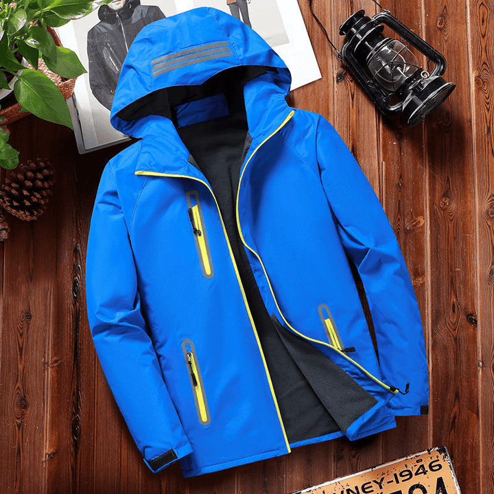 Men'S Loose Large Size Cotton-Padded Jacket Warm Hiking Jacket - MRSLM