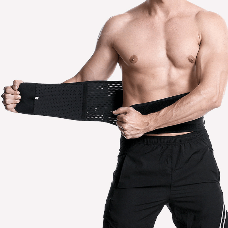 S-XL Women and Men Adjustable Waist Support Squat Heat Compression Shoulder Lumbar Brace Belt Intervertebral Disc Steel Plate Waist Protector - MRSLM