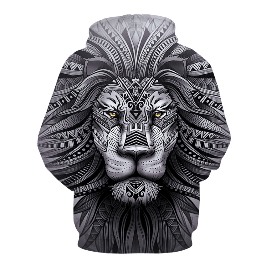 3D Digital Printing Lion Baseball Uniform Hoodie - MRSLM