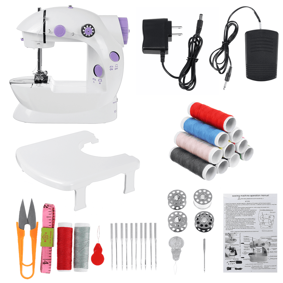 Rechargeable Portable Electric Sewing Machine Household Mini Sewing Machine W/ Light - MRSLM