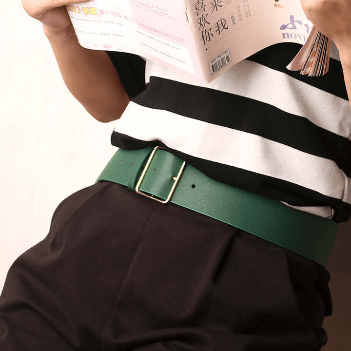 Simple All-Match Pants Dress with Wide Belt - MRSLM