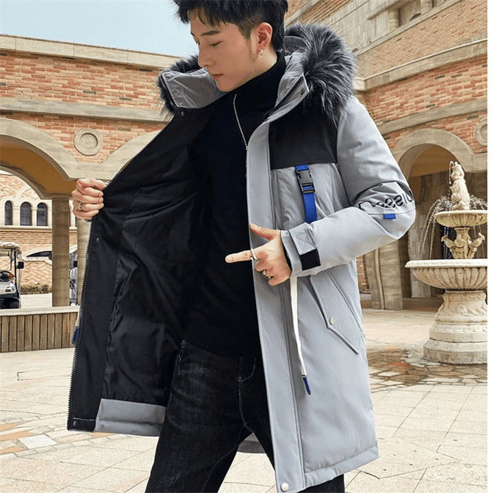 Men'S Mid-Length Padded Warm Padded Jacket - MRSLM