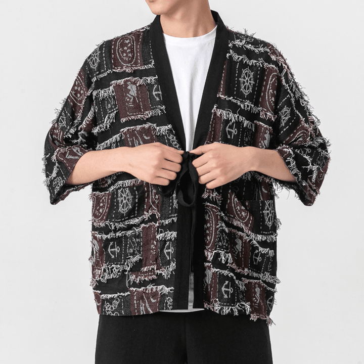 Chinese Style Men'S Cardigan Knitted Retro Fashion Top - MRSLM