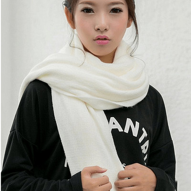 Casual Solid Color Warm and Long Couple Scarf - MRSLM