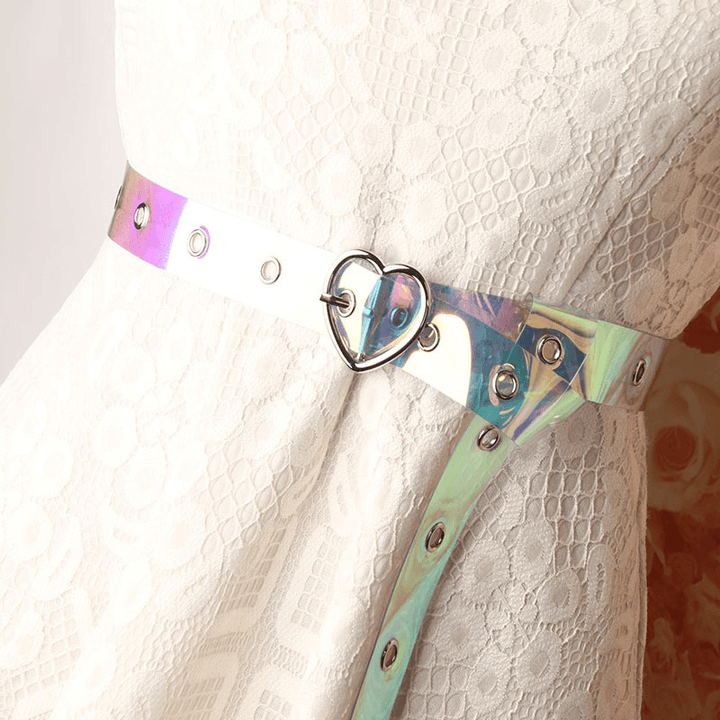 Explosive Pvc Transparent Colorful Eye Belt, Trendy All-Match Women&