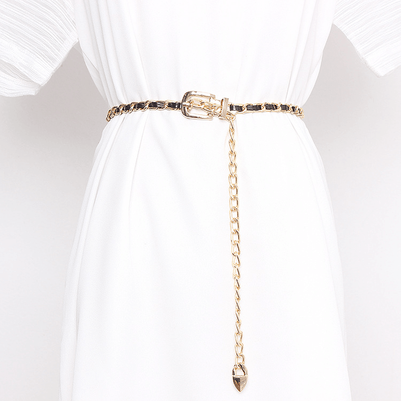 woven waist belt for women, view 2 - MRSLM
