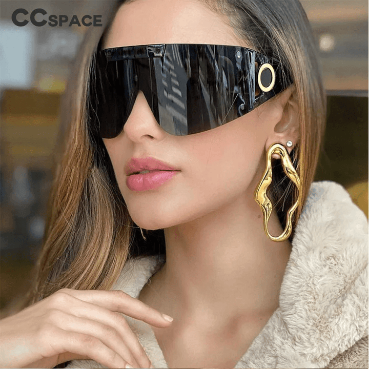 Oversized Luxury Goggle Sunglasses Men Women Fashion Shades UV400 Vintage Glasses - MRSLM