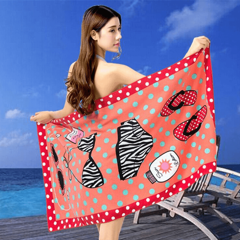 70X150Cm Colorful Cartoon Printing Quick Dry Beach Towels Absorbent Microfiber Bath Towel - MRSLM