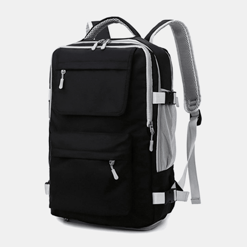 Women Nylon Multi-Pocket Shoes Compartment Backpack Multifunction Large Capacity Travel Bag - MRSLM