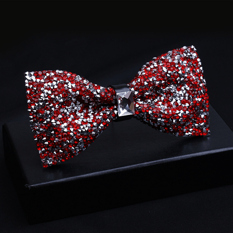 Fashionable Men'S Shiny Diamond Bow Tie - MRSLM