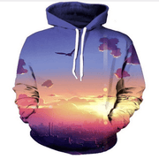 Galaxy sky 3D print hooded sweater - MRSLM