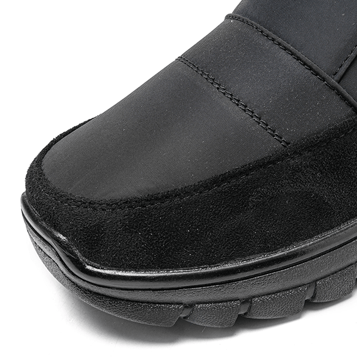 Men Waterproof Slip Resistant Side-Zip Winter Thicken Warm Snow Boots - MRSLM
