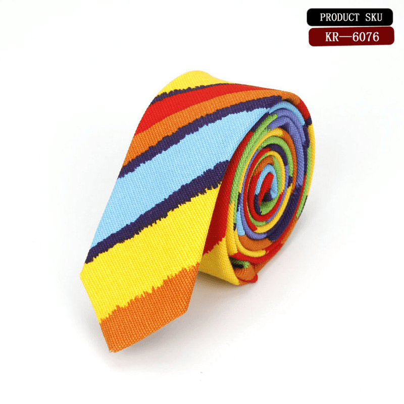 Korean Version Cotton and Linen Pattern Groom'S Wedding Tie - MRSLM