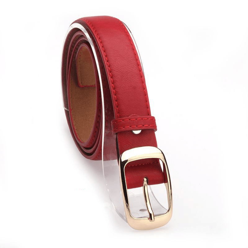 New Fashion All Match White Thin Ladies Belt - MRSLM