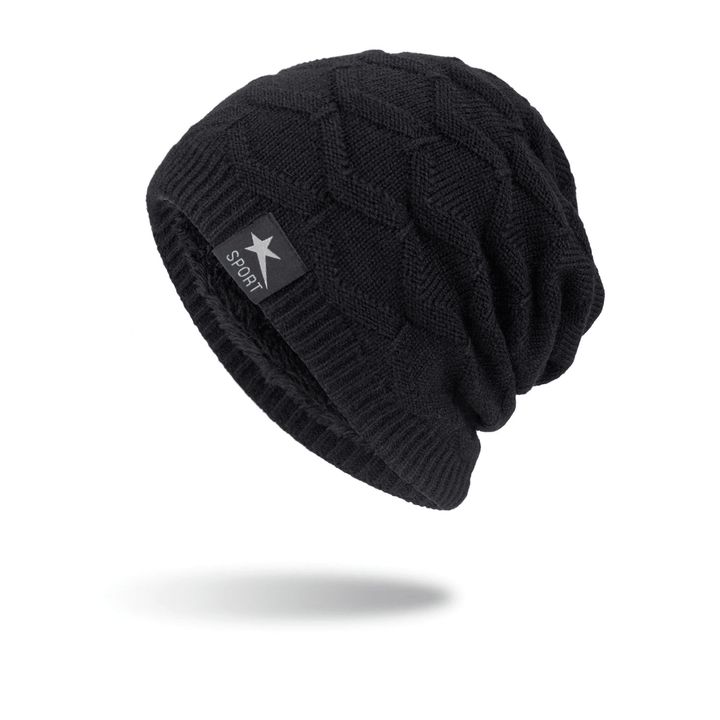 Men'S Knitted Woolen Thick Warm Toe Cap Sports Cap - MRSLM