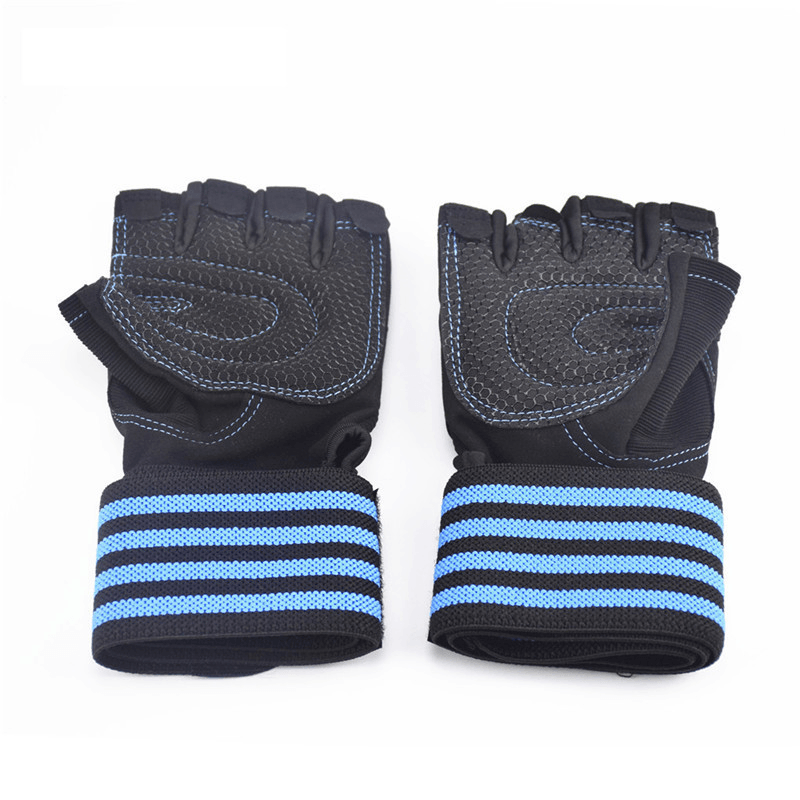 Ribbon Compression Wristband Sports Non-Slip Half-Finger Gloves - MRSLM