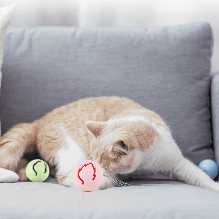Pet Toys Ball LED Glowing Ball Catnip Ball Artificial Colorful Cat Teaser Toy Pet Supplies From - MRSLM