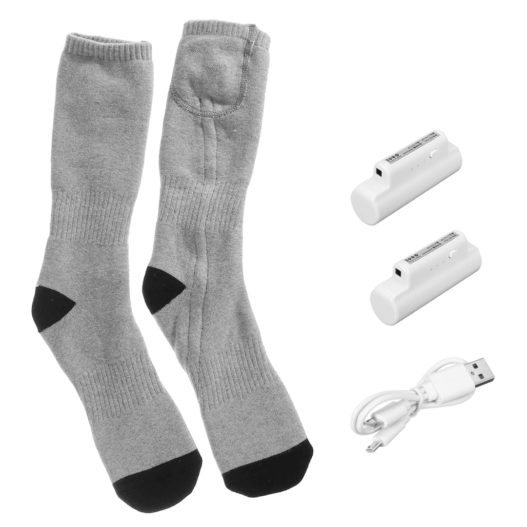 3-Gear Adjustable 4000Mah Electric Heating Socks 70℃ Intelligent Heating Warm up Breathable Comfortable Long Socks - MRSLM