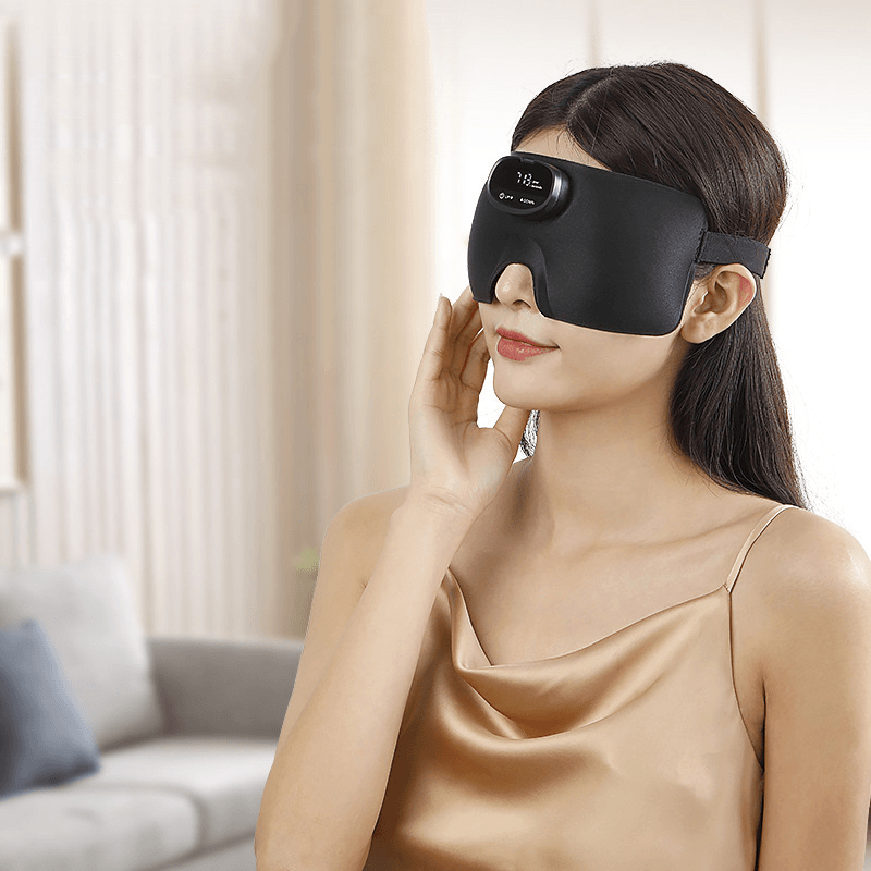 Ipree® Electric Pulse Sleeping Eye Mask Intelligent USB Charging Eye Massager Washable Lightweight Travel - MRSLM