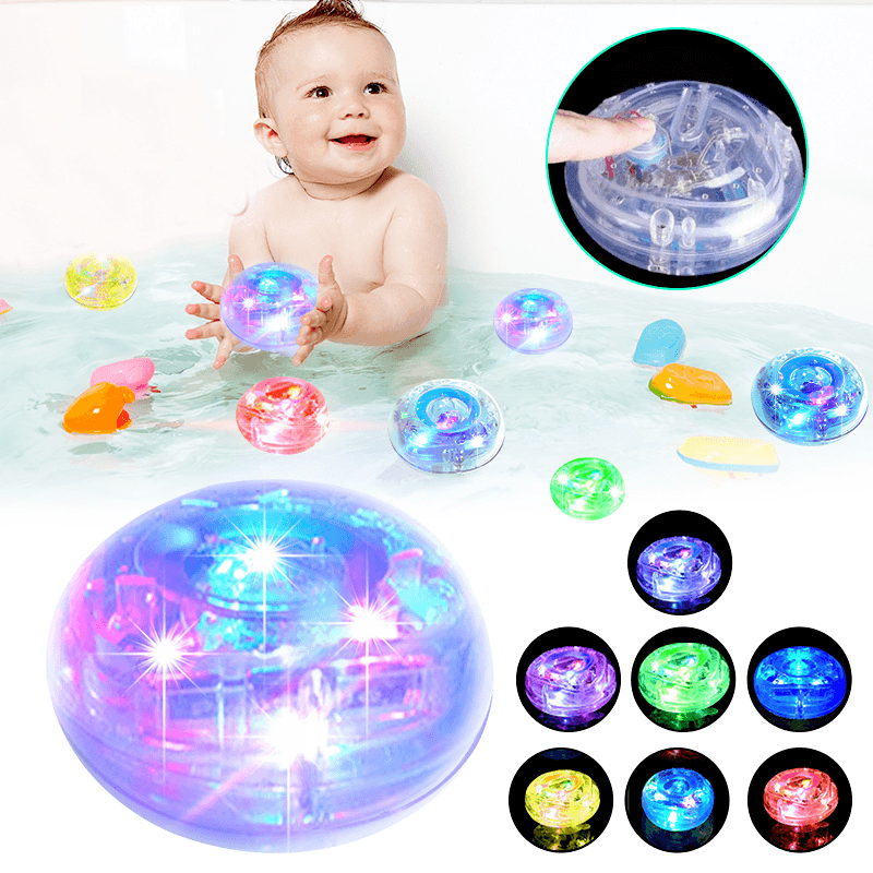 Waterproof Bathroom Tub Baby Shower Bath Time Changing Kids Fun Party LED Light RGB Colors Toys - MRSLM