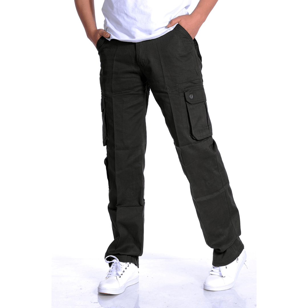 Men'S Casual Sports Multi-Pocket Loose Long Pants - MRSLM