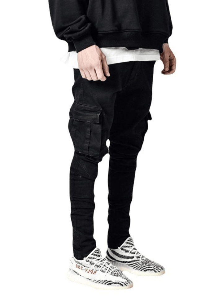 New Skinny Jeans with Side Pockets and Feet for Men - MRSLM