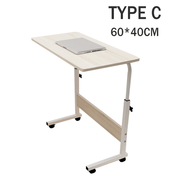 80Cm/60Cmx40Cm Movable Rolling Laptop Desk Table Adjustable Height Bedside Stand - MRSLM