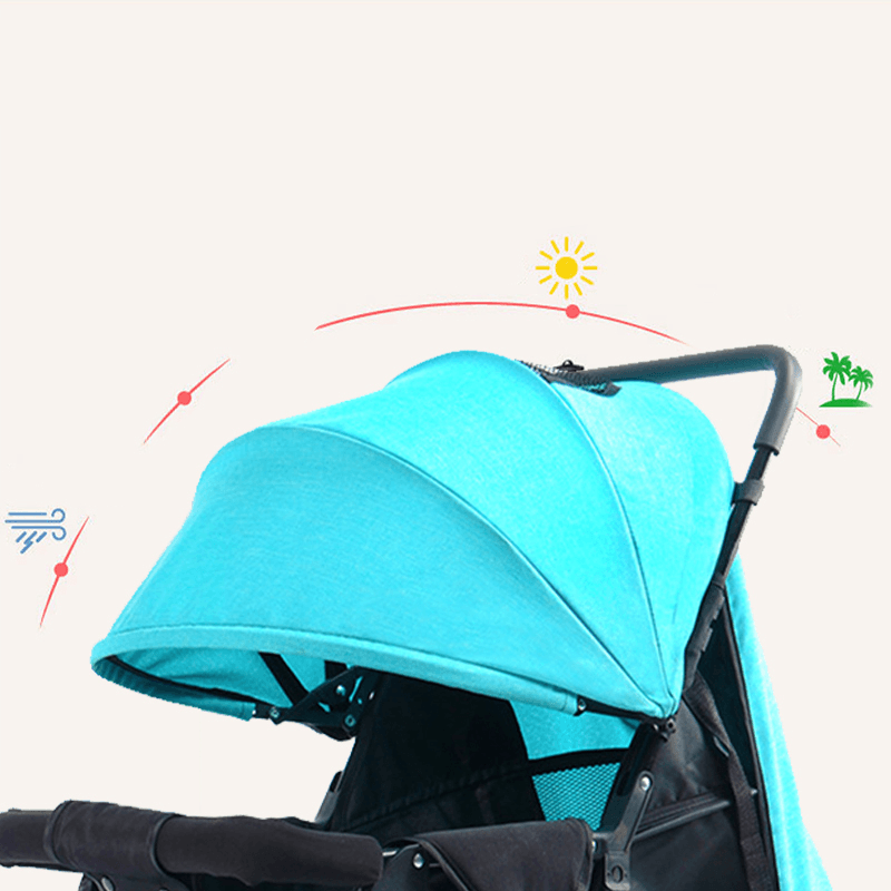 Lightweight Shake-Proof Baby Stroller with Adjustable Pedal Folding Portable Baby Carriage Trolley for 0-3 Years Old - MRSLM