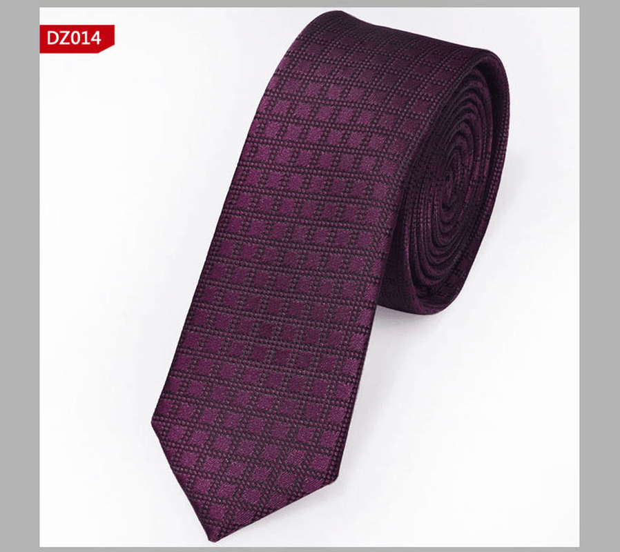 British Style Polyester Yarn Dyed Male 5Cm Narrow Tie - MRSLM