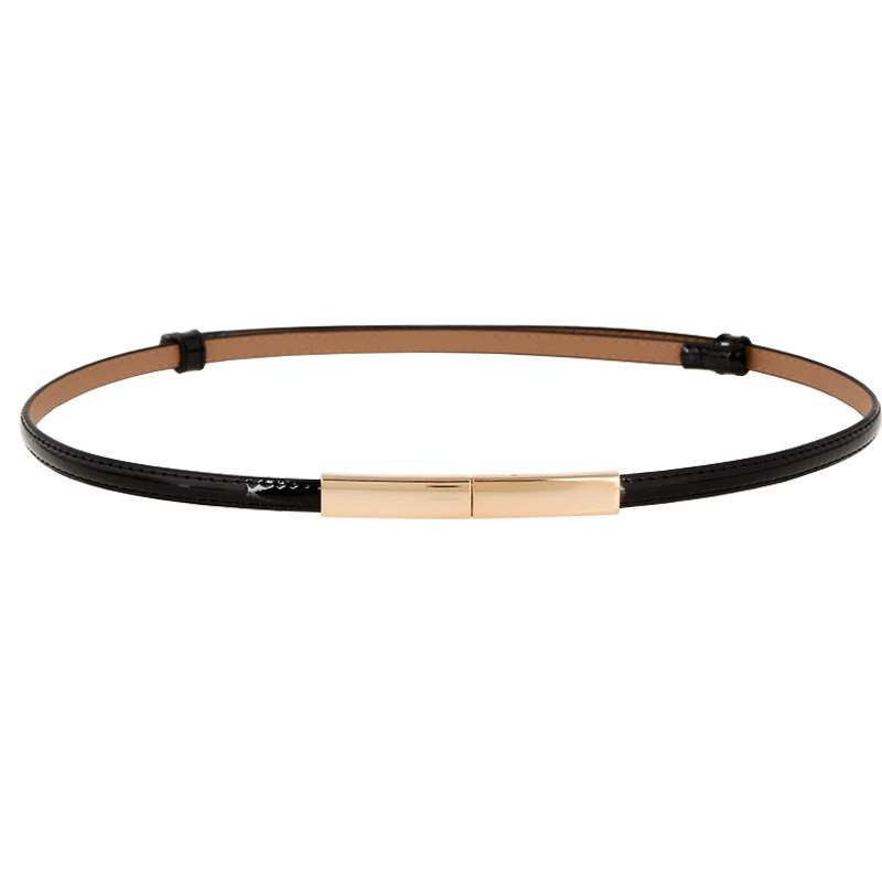 Ladies Simple and Versatile Leather Fashion Thin Belt - MRSLM