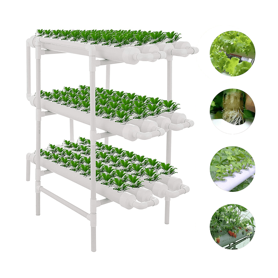 110-220V 3 Layers Hydroponic Site Grow Kit 12 Pipes 108 Plant Sites Hydroponic Growing System Water Culture Garden Plant System for Garden Tool - MRSLM