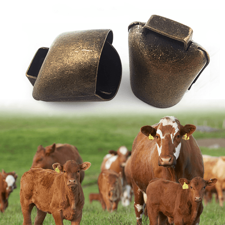 Cow Horse Sheep Grazing Copper Bells Cattle Outdoor Farm Animal Loud Brass Bell Decorations - MRSLM