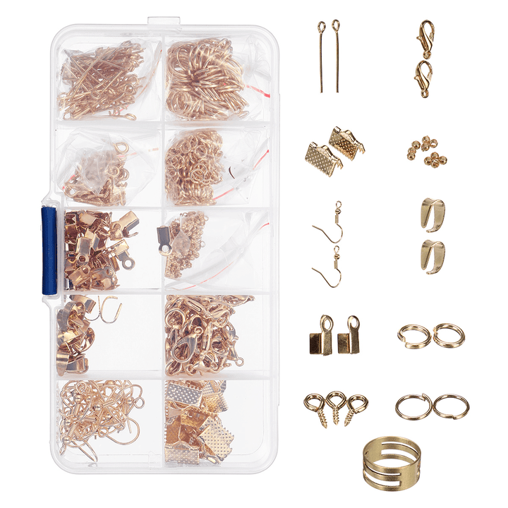 705/715PCS DIY Necklace Bracelet Earrings Set Open Jump Ring/Lobster Clasp/Tail Chain/Drop Handmade Jewelry Making Starter Kit - MRSLM
