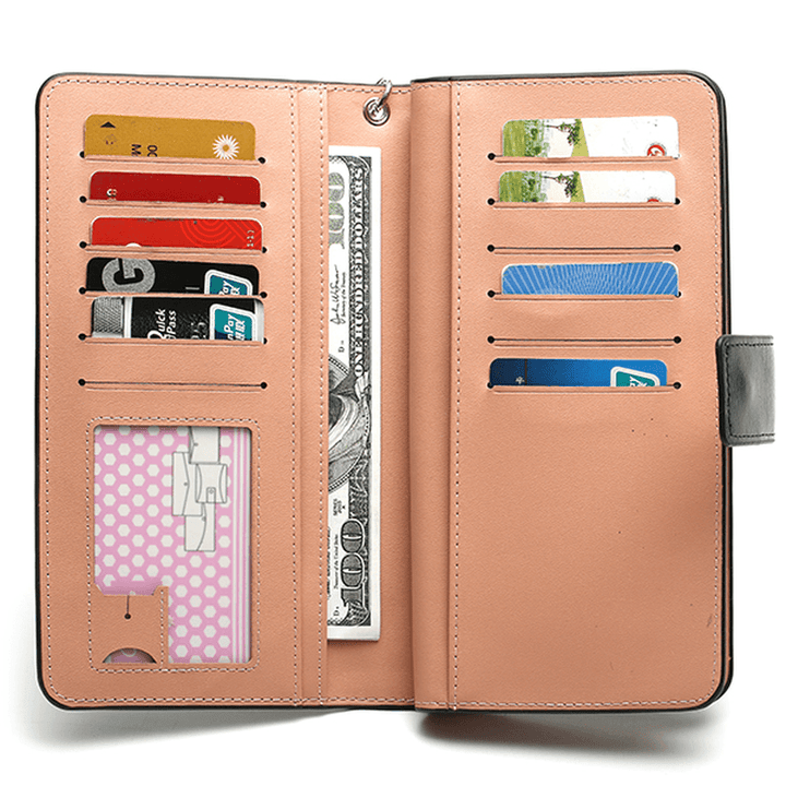 6 Inches Cell Phone Women 12 Card Slots Cell Phone Wallet - MRSLM