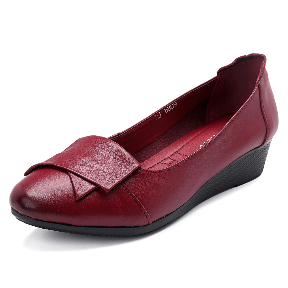 Women Comfortable Soft Leather Flats Loafers - MRSLM