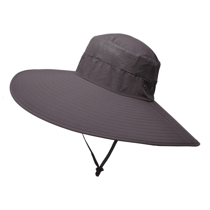 Enlarged Brim Men'S Fisherman Hat Waterproof Outdoor Sun Hat Sunscreen Mountaineering Hat - MRSLM