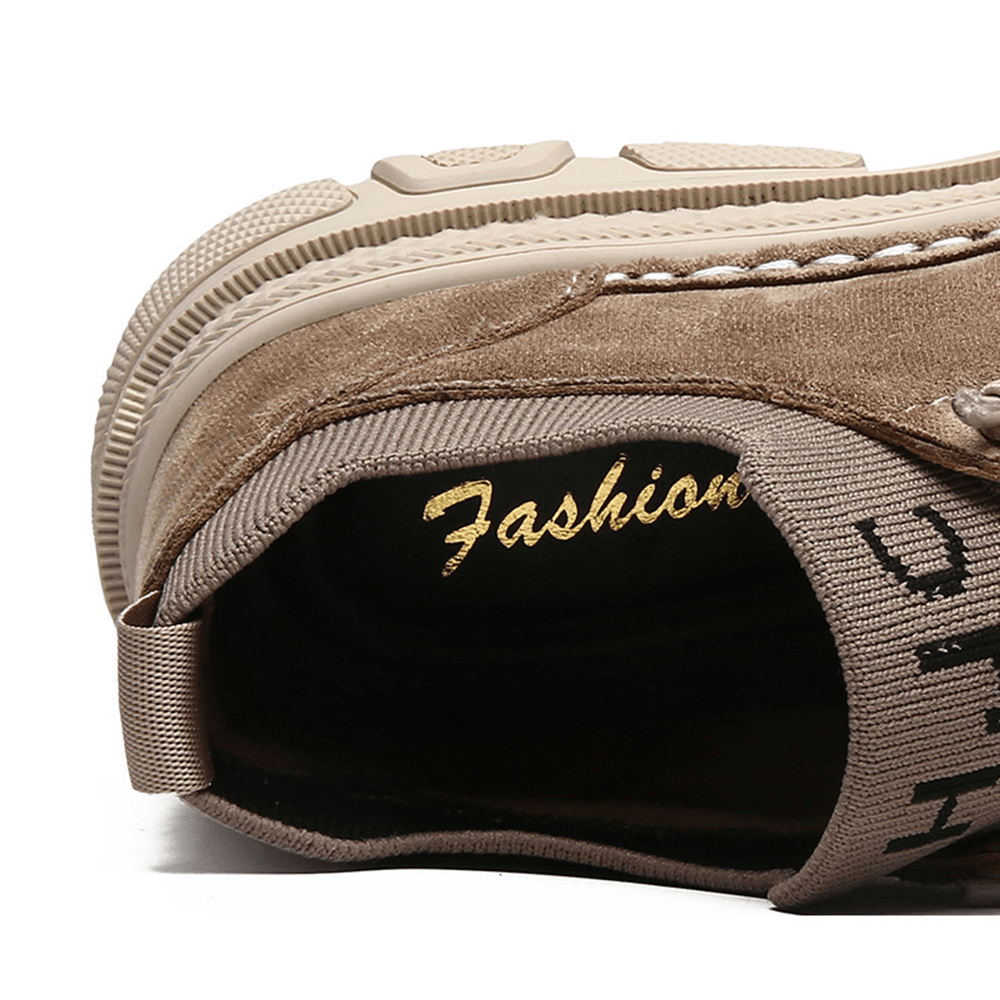 Men Suede Slip Resistant Casual Soft Outdoor Walking Loafers - MRSLM