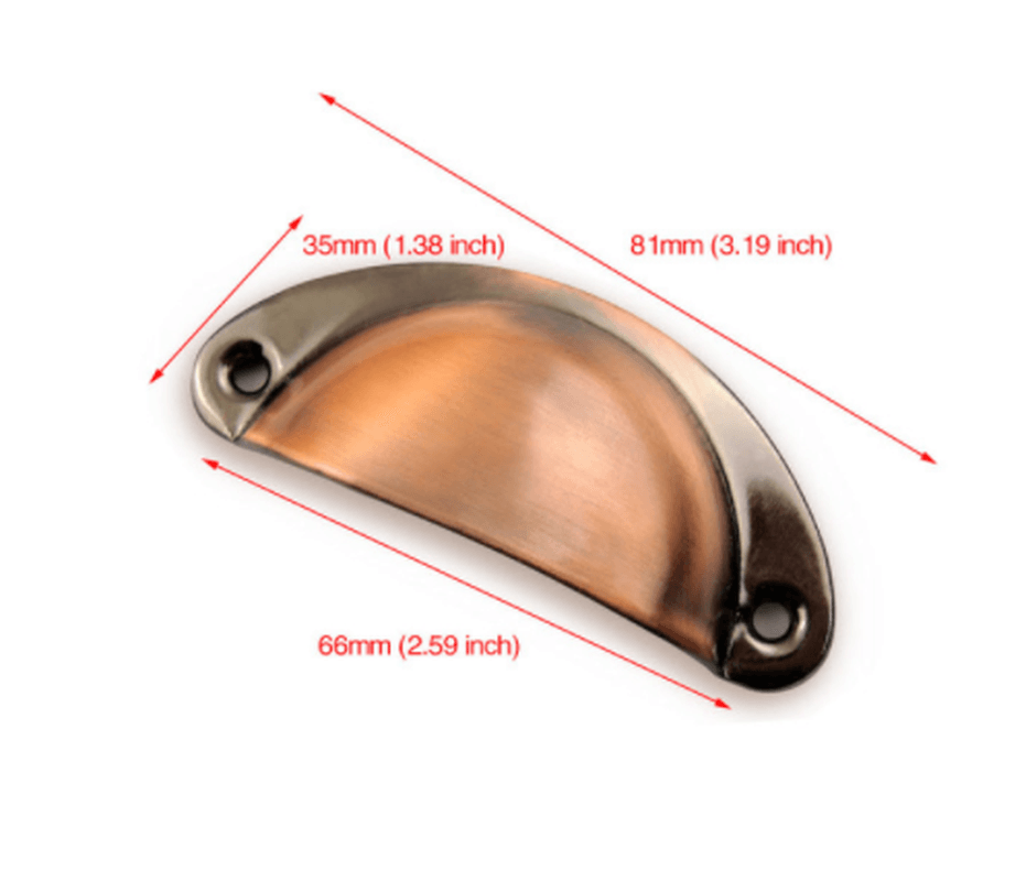 Shell Handle Medical Cabinet Drawer Handle Semi-Circular Simple Retro Chinese Handle Bronze Antique Small Handle - MRSLM