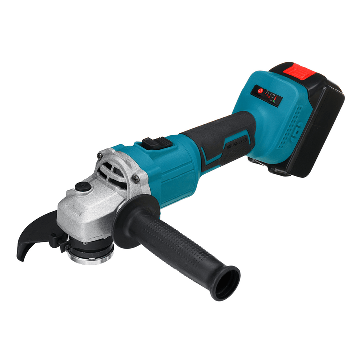 125Mm Brushless Cordless Angle Grinder 3 Gears Polishing Grinding Cutting Tool with Battery Also for Makita 18V Battery - MRSLM