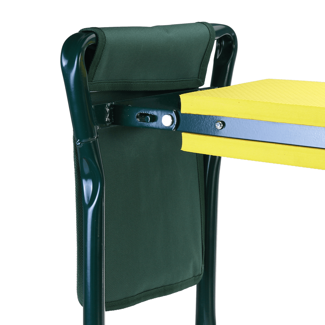 Foldaway Garden Kneeler Seat Kneeling Bench EVA Soft Pad Stool with Outdoor Pouch - MRSLM