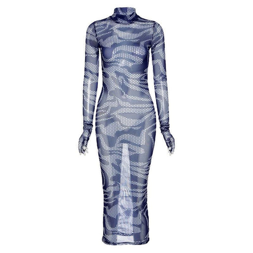 Slim-fit mesh dress, view 2 - MRSLM