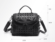 sheepskin rivet stitching pouch, view 6 - MRSLM