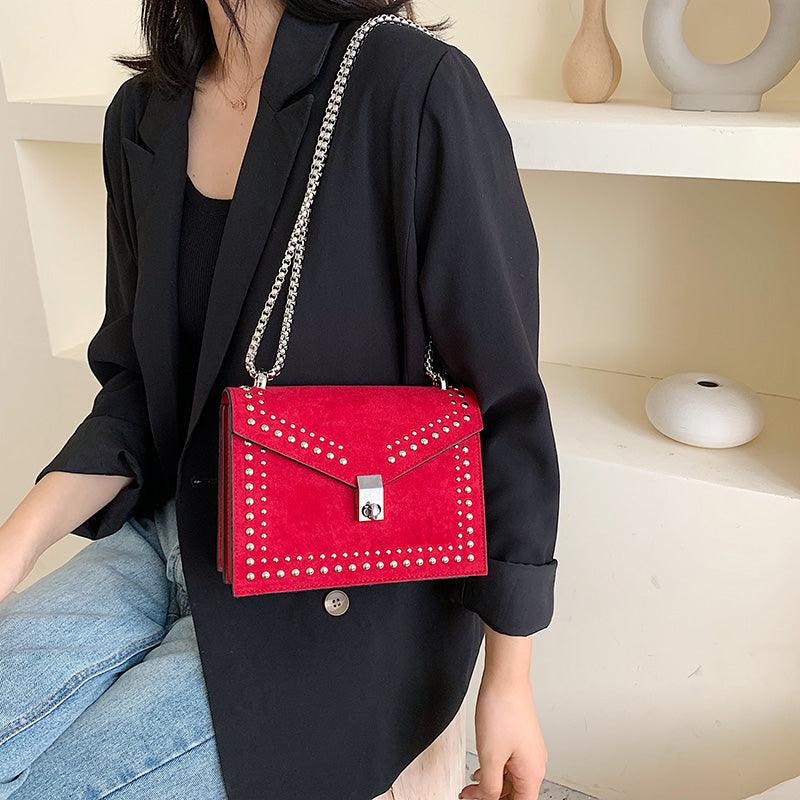 small faux leather shoulder messenger bag, view 8 - MRSLM