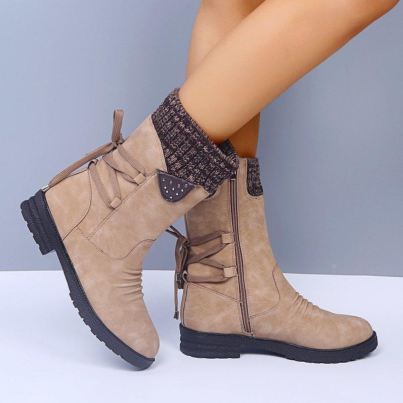 Woolen snow boots with thick heel and large Martin boots - MRSLM