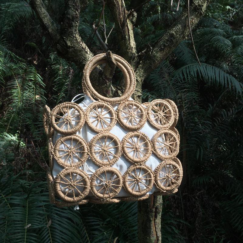 hollow woven paper rope bag, view 13 - MRSLM