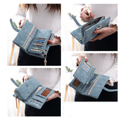 ladies multi-function wallet with tassel, view 8 - MRSLM