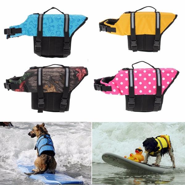 L Pet Aquatic Reflective Preserver Float Vest Dog Cat Saver Life Jacket New - MRSLM